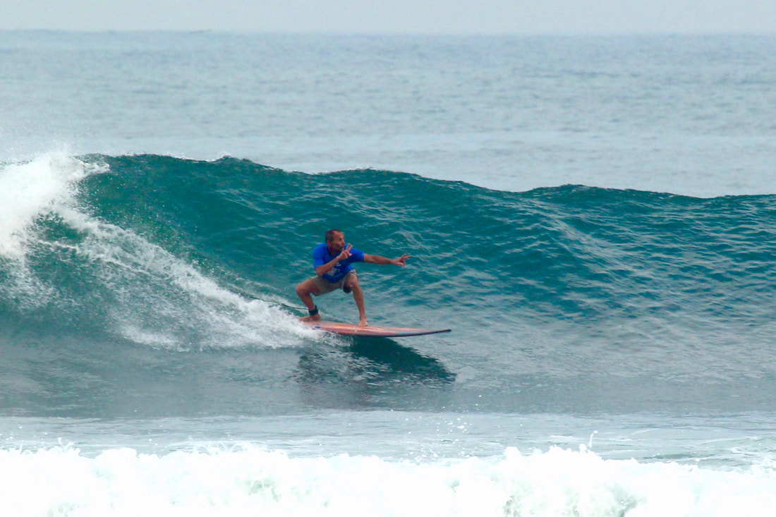 Tony Carlo surfing at Playa La Saladita